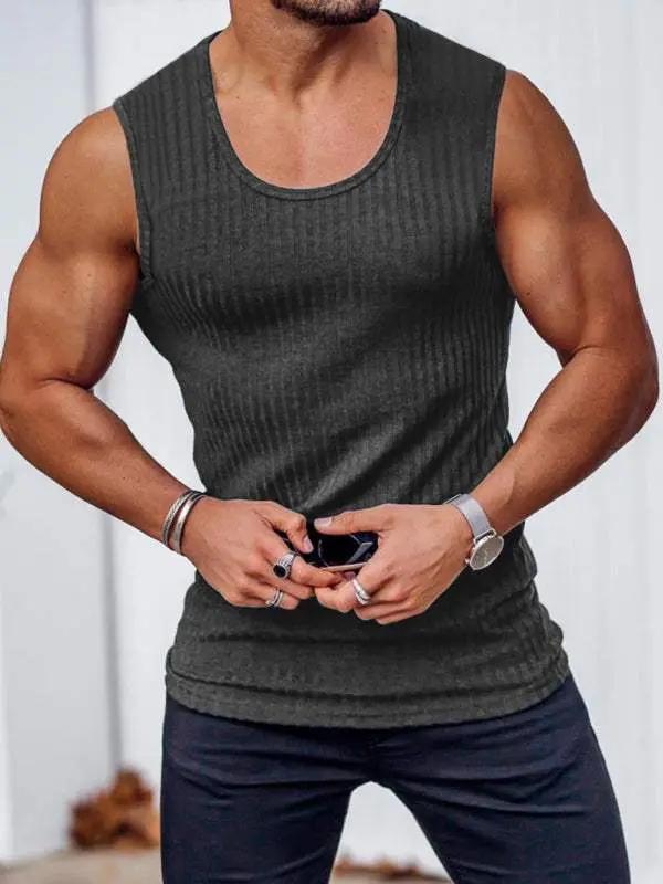 Sleek Summer Slim-Fit Sleeveless Vest for Men - Perfectly Tailored for Casual Comfort - MENLL